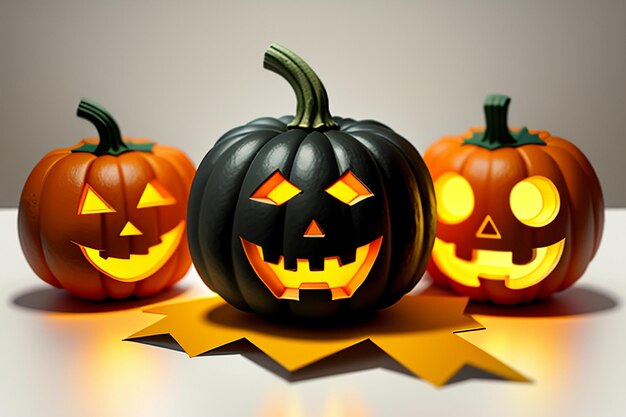 Le lanterne di zucca sono oggetti di scena per le attività di Halloween Happy Halloween Background Wallpaper