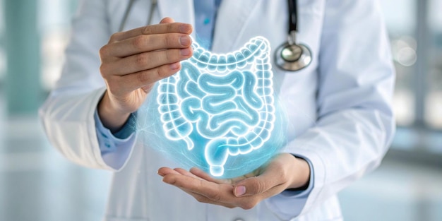 Le mani dei medici che trattano amorevolmente i suoi pazienti