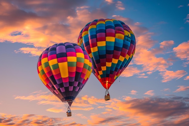 Le mongolfiere colorate volano Generate Ai