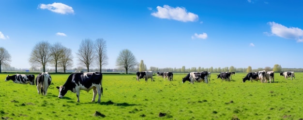 Le mucche nel prato verde estivo