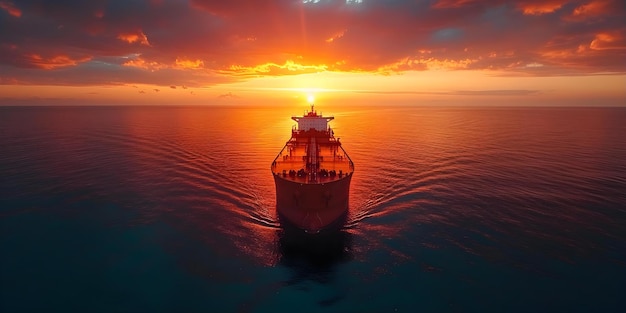 Le navi cisterna per il GNL navigano in solstizi tranquilli che simboleggiano l'industria globale dei combustibili Il concetto di industria globale dei carburanti Navi cisterne per il GNG tranquilli solstizi industria marittima Fornitura di energia