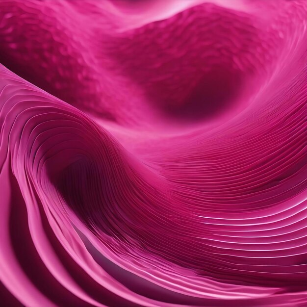 Le onde rotonde rosa astratte sono nello spazio per il rendering 3D creativo futuristico generato dal computer