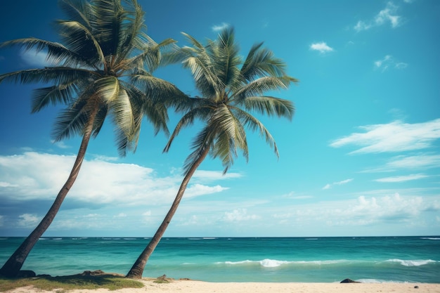 Le palme e la brezza dell'oceano Paesaggio tropicale Foto