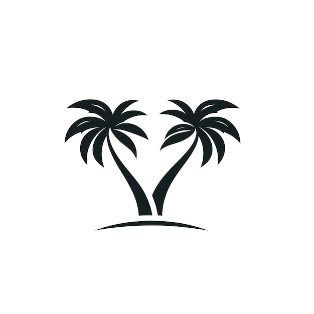 le palme sono disegnate su uno sfondo bianco