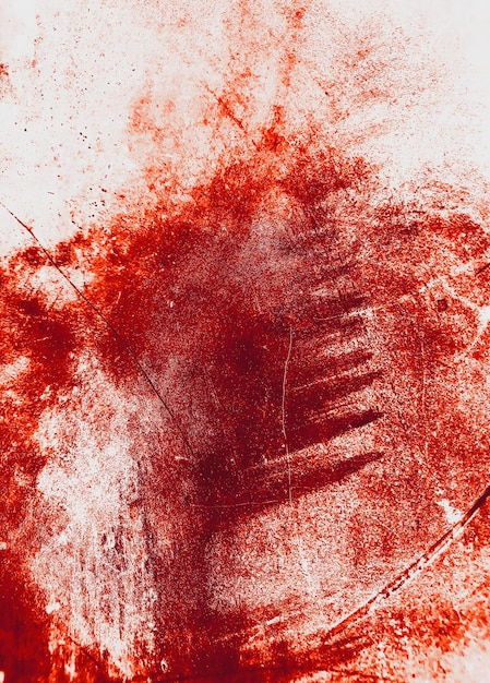 Le pareti spaventose per le pareti di fondo sono piene di macchie di sangue e graffi