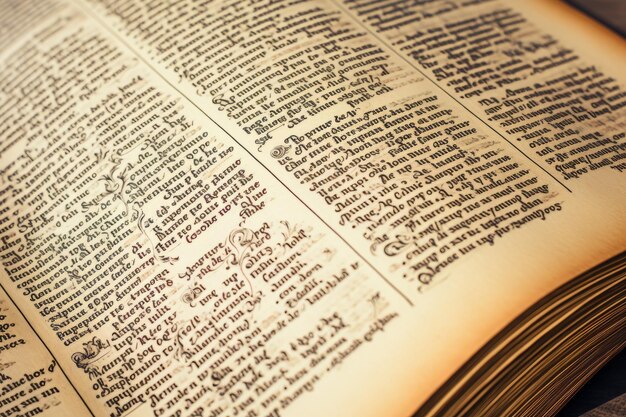 Le parole intricate all'interno dell'esplorazione di un vecchio dizionario inglese
