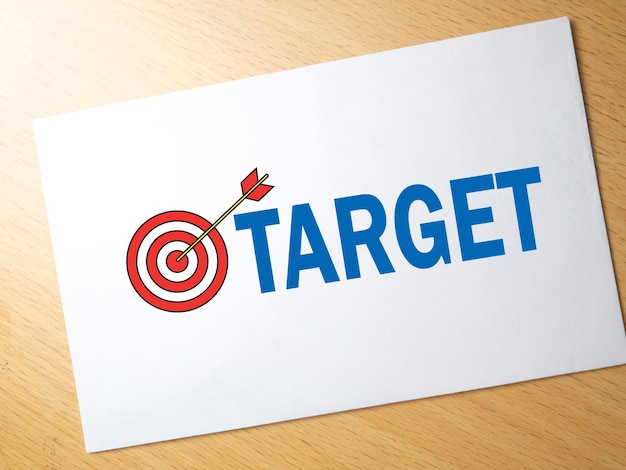 Le parole motivazionali di Target Business citano il concetto