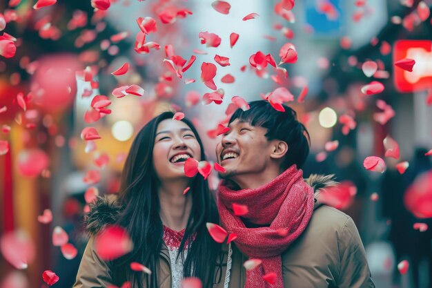 Le persone innamorate celebrano San Valentino il giorno del pragma dell'amore