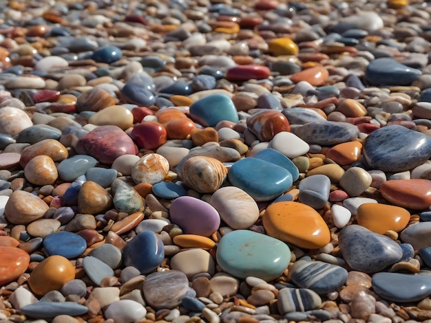 Le pietre colorate della spiaggia nella loro bellezza cruda