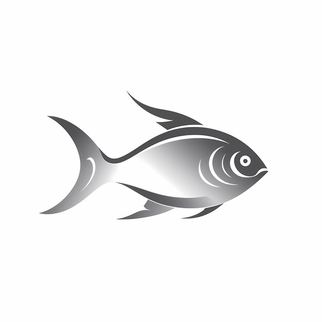 Le pinne d'argento creano un logo semplice e sorprendente per i pesci