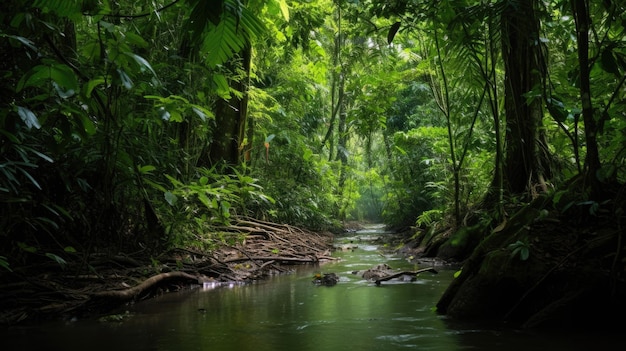 Le profonde giungle tropicali del sud-est asiatico ad agosto