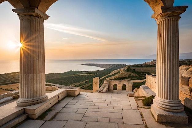 Le rovine dell'antica città di Atene