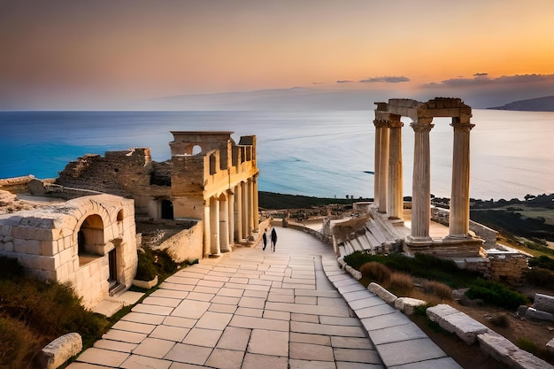 Le rovine dell'antica città di efeso, in turchia