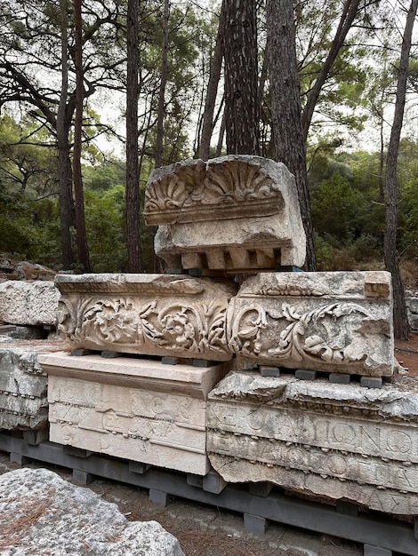 le rovine dell'antica città di Phaselis in Turchia