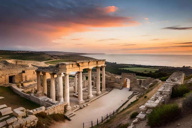 Le rovine dell'antica città di volubilis