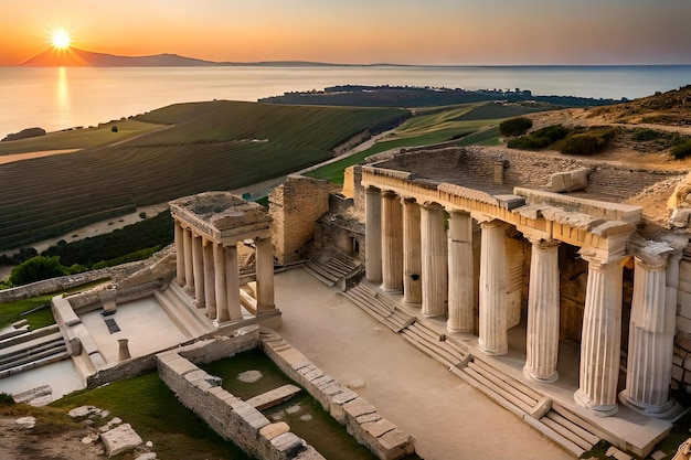 Le rovine dell'antica città greca di corfù