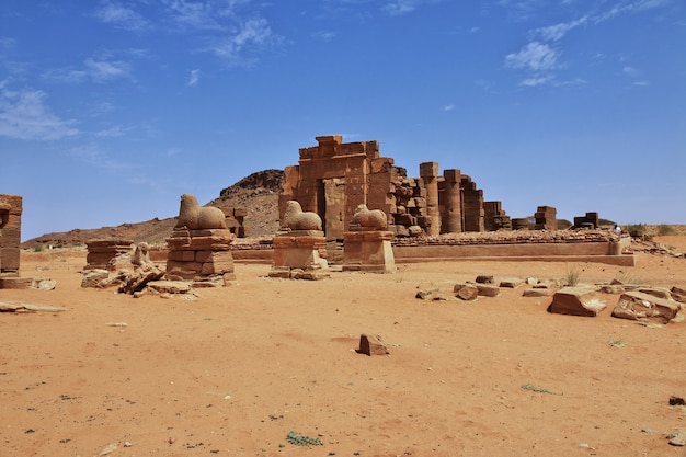 Le rovine di un antico tempio egizio nel deserto del Sahara