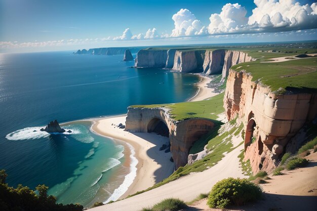 Le scogliere della costa della francia