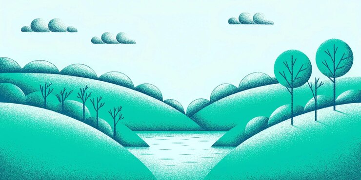 Foto le serene green hills