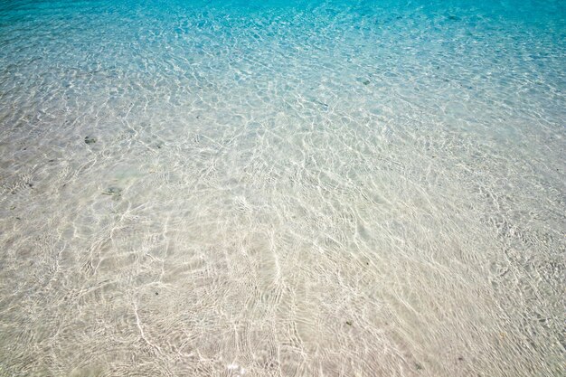 Le spiagge tropicali hanno acqua calda e limpida e cielo blu sullo sfondo o sullo scenario delle Isole Similan