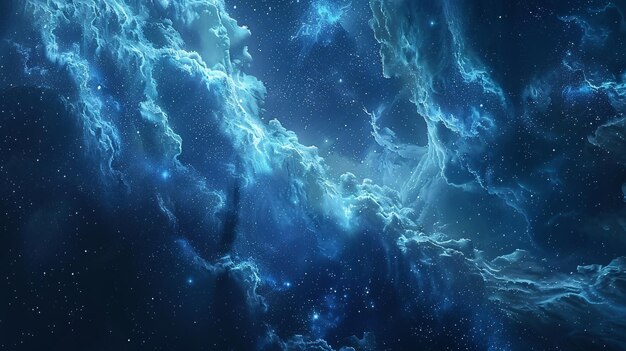 le stelle blu e viola dell'universo cielo viola stellato astratto con polvere stellare luccicante e nebulosa