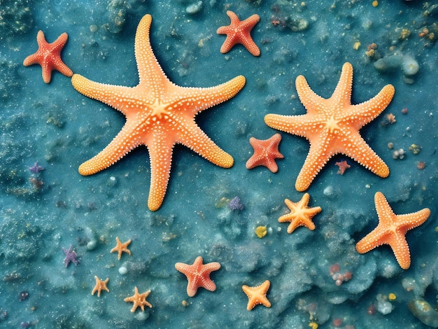 Le stelle marine sul fondo del mare sono generate