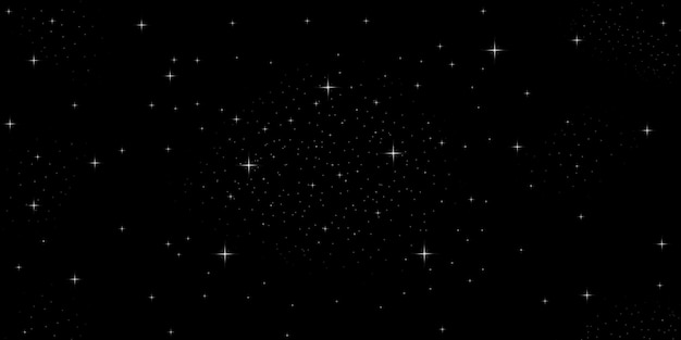 le stelle riempiono il cielo di notte sfondo foto in bianco e nero e concetto di tecnologia scientifica con il nero