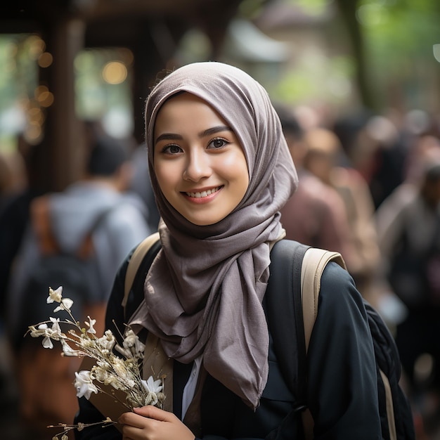 Le studentesse musulmane indonesiane sono molto belle