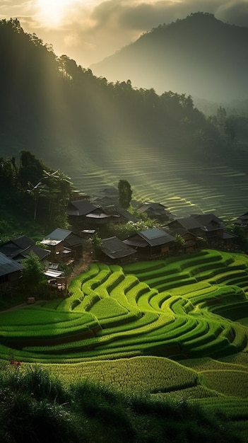 Le terrazze di riso di sapa, vietnam