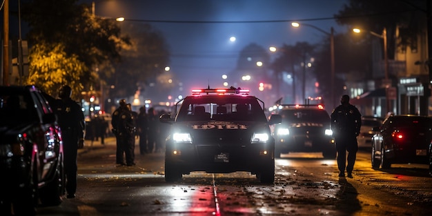 Le unità di polizia arrivano sulla scena di un'emergenza.