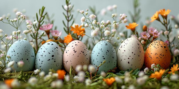 Le uova di coniglietto per le vacanze di Pasqua sullo sfondo bellissime vernici divertenti per festeggiare