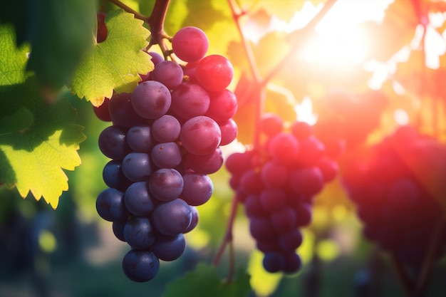 Le uve da vino raccolgono frutti d'autunno