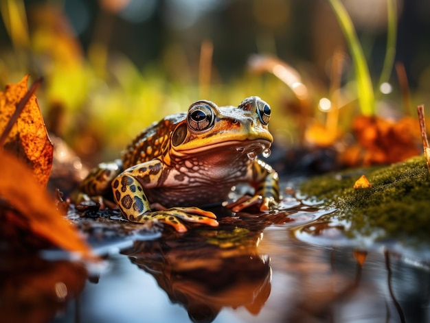 Leaping Life L'incantevole esistenza di una rana nel tranquillo cuore della natura selvaggia