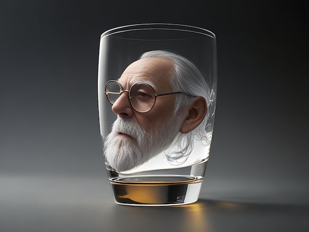 Lear Drinking Glass AI generato