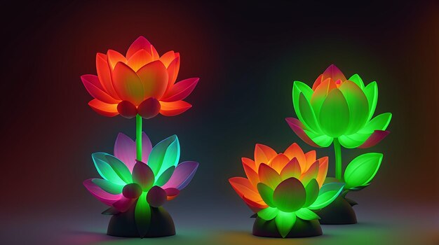 LED fiore di Padma Ai generato