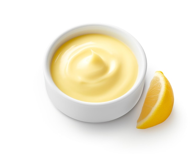 Lemon Beurre Blanc isolato su sfondo bianco