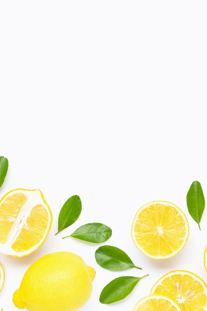 Lemon  isolated on white background. 