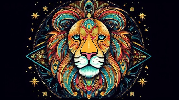 Leo magico segno zodiacale astrologia ai generativa