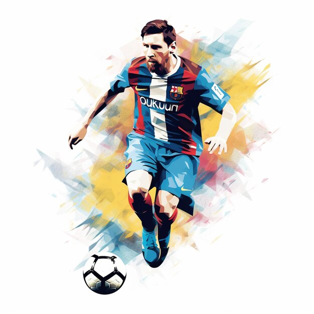 Leonel Messi maglia argentina arte digitale