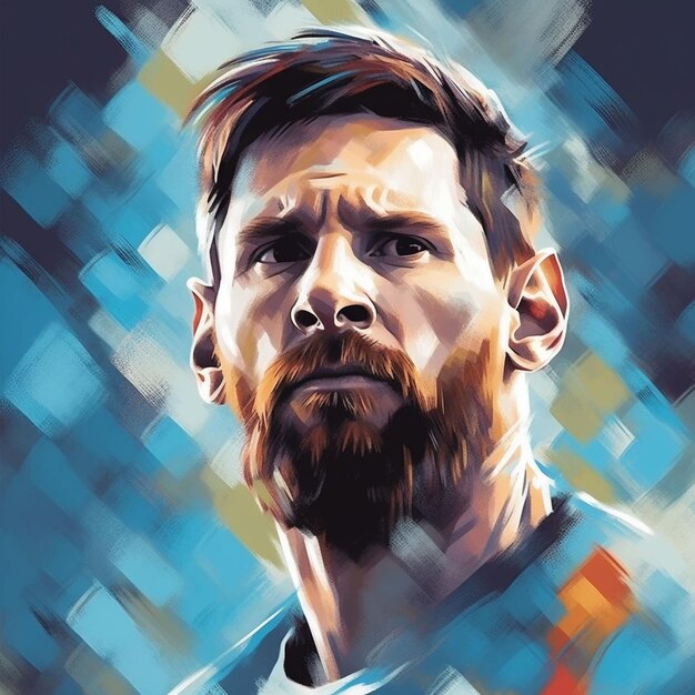 Leonel Messi maglia argentina arte digitale