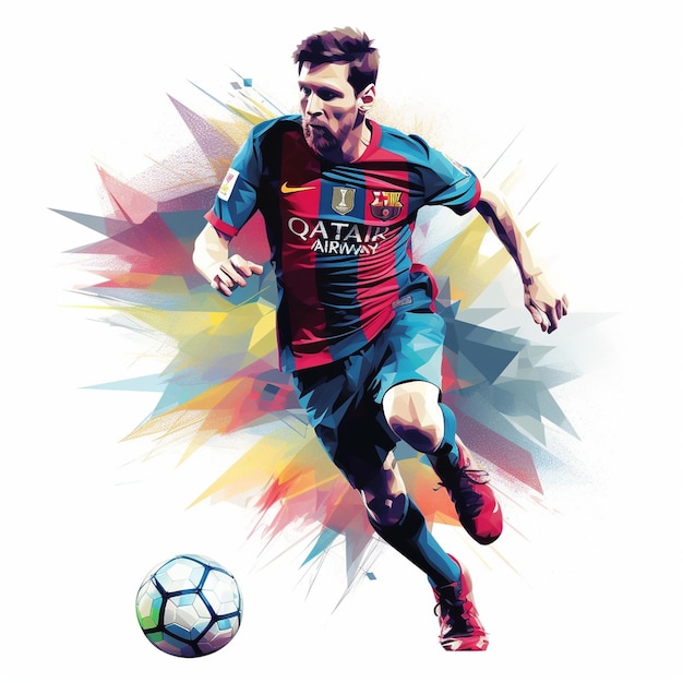 Leonel Messi maglia argentina arte digitale