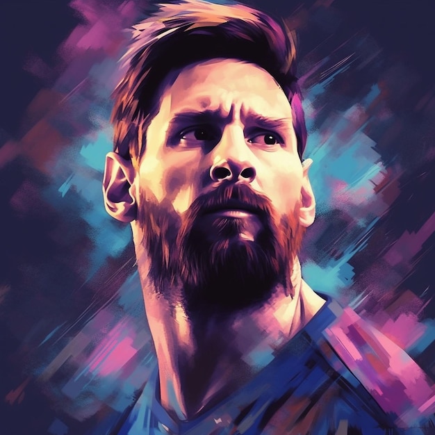 Leonel Messi maglia argentina arte digitale