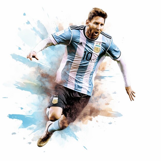 Leonel Messi maglia argentina arte digitale