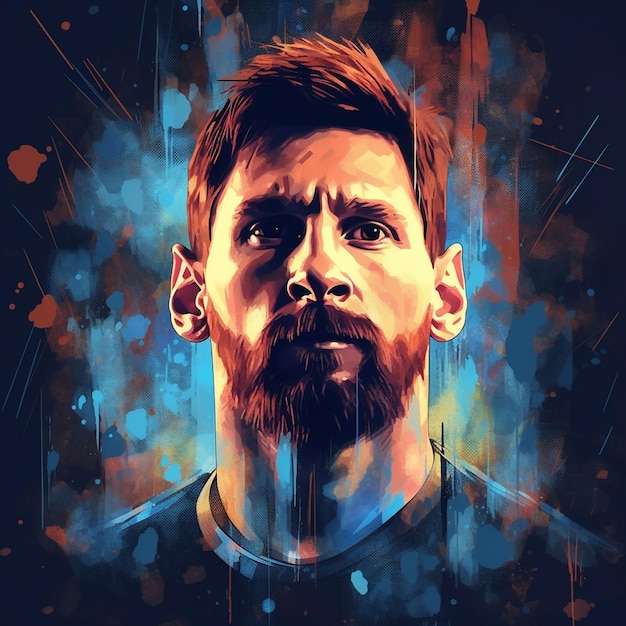 Leonel Messi maglia argentina arte digitale
