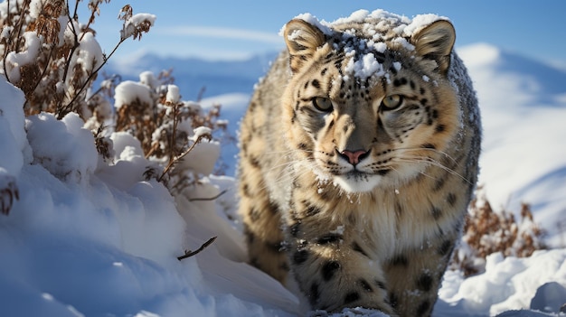 Leopardo delle nevi in Mongolia