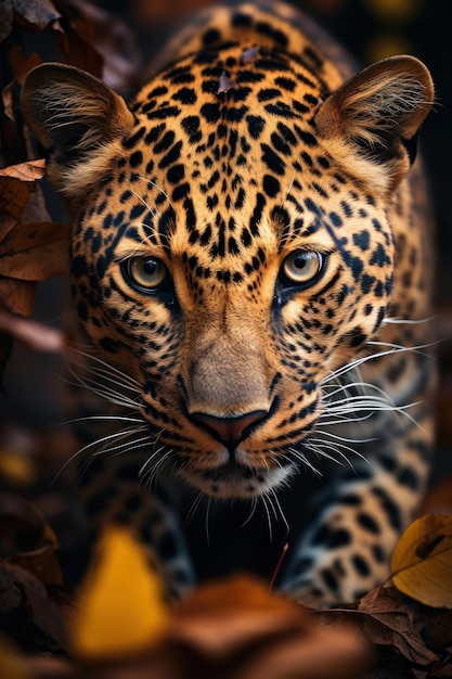 Leopardo nel suo habitat naturale Fotografia della fauna selvatica IA generativa