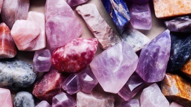 Lepidolite Immagini di sfondo Colori naturali sfondo luminoso Generativo Ai