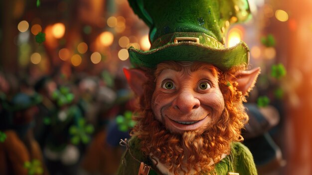 Leprechaun dei cartoni animati di San Patrizio