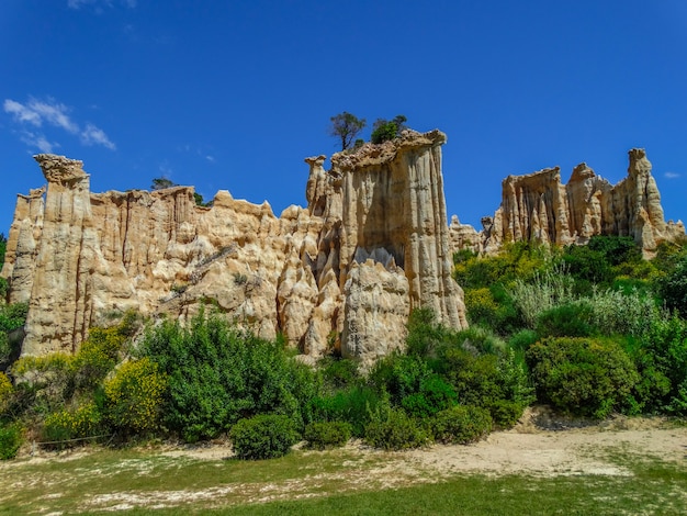 Les Orgues d´Ille sur Tet, formazioni calcaree, sito geologico nei Pirenei orientali, Linguadoca-Rossiglione, Francia