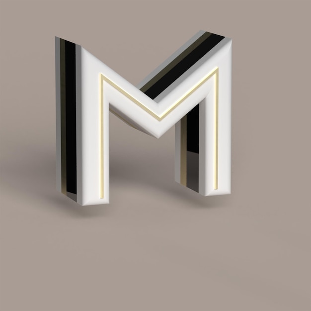 Lettera 3D M